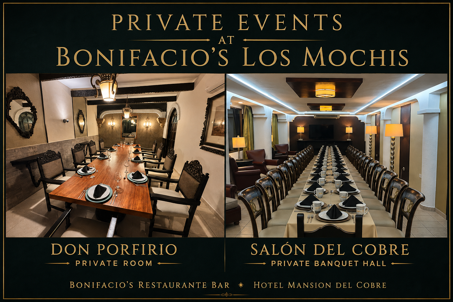 Book Your Next Private or Corporate Event at Bonifacio’s Los Mochis